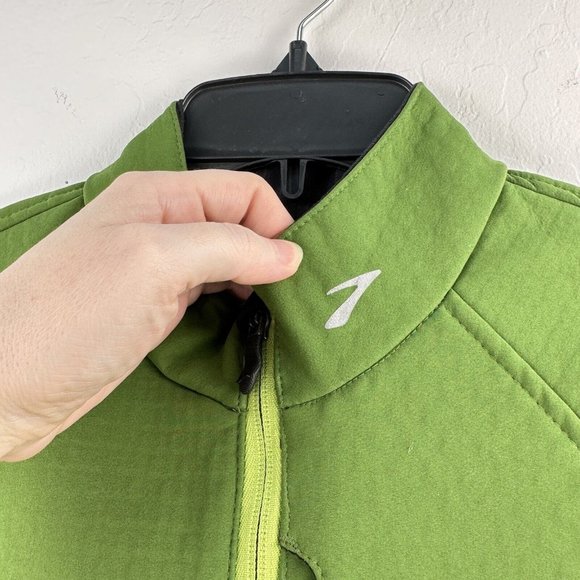 Brooks Jacket Womens Small‎ Green Shelter Tech Zip Up Running Walking Outdoor - Picture 8 of 16